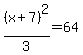 %28x%2B7%29%5E2%2F3=64