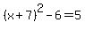 %28x%2B7%29%5E2-6=5