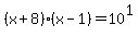 %28x%2B8%29%28x-1%29=+10%5E1