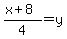 %28x%2B8%29%2F4=y