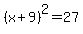%28x%2B9%29%5E2=27