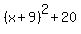 %28x%2B9%29%5E2+%2B+20