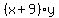 %28x%2B9%29y