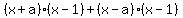 %28x%2Ba%29%28x-1%29%2B%28x-a%29%28x-1%29
