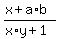 %28x%2Ba%2Ab%29%2F%28x%2Ay%2B1%29