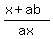 %28x%2Bab%29%2Fax