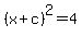 %28x%2Bc%29%5E2=4