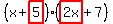 %28x%2Bhighlight%285%29%29%28highlight%282x%29%2B7%29