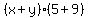 %28x%2By%29%2A%285%2B9%29