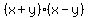 %28x%2By%29%2A%28x-y%29