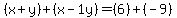 \"%28x%2By%29%2B%28x-1y%29=%286%29%2B%28-9%29\"