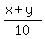 %28x%2By%29%2F10
