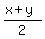 %28x%2By%29%2F2