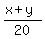 %28x%2By%29%2F20