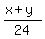 %28x%2By%29%2F24