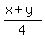 %28x%2By%29%2F4