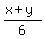 %28x%2By%29%2F6