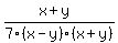 %28x%2By%29%2F7%28x-y%29%28x%2By%29