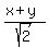 %28x%2By%29%2Fsqrt%282%29