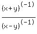 %28x%2By%29%5E-1%2F%28x-y%29%5E-1