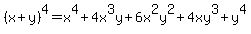 %28x%2By%29%5E4=x%5E4%2B4x%5E3y%2B6x%5E2y%5E2%2B4xy%5E3%2By%5E4