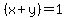%28x%2By%29+=+1