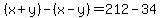 %28x%2By%29-%28x-y%29=212-34