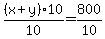 %28x%2By%2910%2F10=+800%2F10