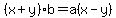 %28x%2By%29b=a%28x-y%29