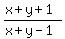 %28x%2By%2B1%29%2F%28x%2By-1%29