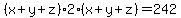 %28x%2By%2Bz%292%28x%2By%2Bz%29+=+242
