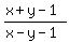 %28x%2By-1%29%2F%28x-y-1%29