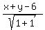 %28x%2By-6%29%2Fsqrt%281%2B1%29