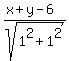 %28x%2By-6%29%2Fsqrt%281%5E2%2B1%5E2%29