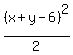%28x%2By-6%29%5E2%2F2
