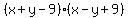 %28x%2By-9%29%28x-y%2B9%29