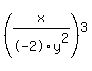 %28x%2F-2y%5E2%29%5E3