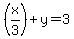 %28x%2F3%29%2By=3