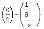 %28x%2F4%29-%28%281%2F8%29%2Fx%29