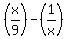 %28x%2F9%29-%281%2Fx%29