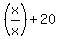 %28x%2Fx%29+%2B+20