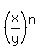%28x%2Fy%29%5En
