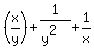 %28x%2Fy%29+%2B+1%2F%28y%5E2%29+%2B+1%2Fx