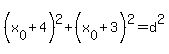 %28x%5B0%5D%2B4%29%5E2%2B%28x%5B0%5D+%2B3%29%5E2+=+d%5E2