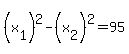 %28x%5B1%5D%29%5E2+-%28+x%5B2%5D%29%5E2=95