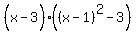 %28x%5E%22%22-3%29%28%28x-1%29%5E2-3%29