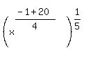 %28x%5E%28%28-+1+%2B+20%29%2F4%29%29%5E%281%2F5%29