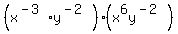 %28x%5E%28-3%29y%5E%28-2%29%29%2A%28x%5E6y%5E%28-2%29%29