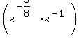 %28x%5E%28-5%2F8%29%2Ax%5E%28-1%29%29