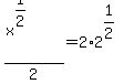 %28x%5E%281%2F2%29%29%2F2+=+2%2A2%5E%281%2F2%29